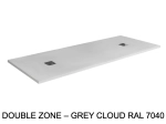 Receveur de douche, sur mesure : Largeur 160 à 210 cm x l. 70 à 100 cm. Bac à douche en résine anti glissant, finition misse, 10 couleurs, Livraison offerte